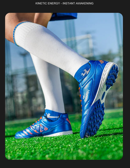 Double Star Herren-Fußballschuhe aus echtem TF-Turf, für Grundschüler, Jugendliche, Erwachsene & Kinder, professionelles Training und