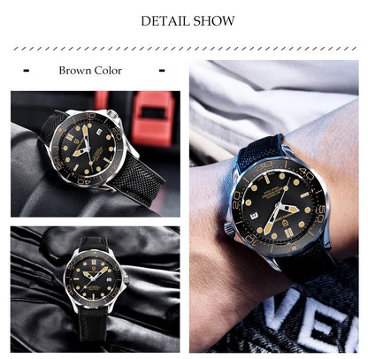 PAGANI DESIGN Men's Watches Mechanical Automatic Watch Sport Ceramic Bezel Luminous Stainless Steel Waterproof Top Watch for Men
