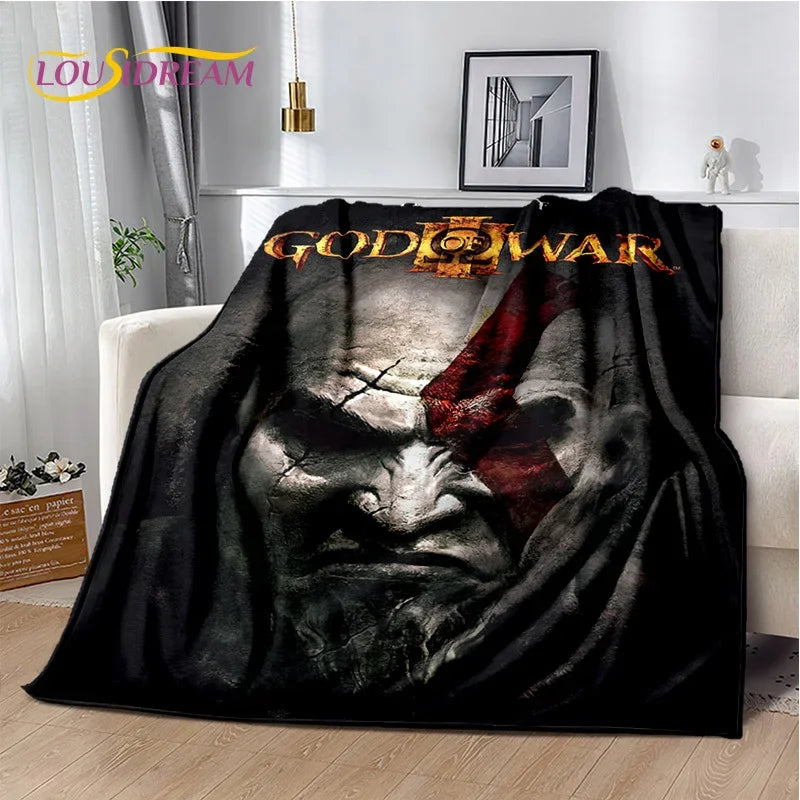 29 Style Kratos God of War Games Cartoon Blanket,Soft Throw Blanket for Home Bedroom Bed Sofa Picnic Travel Office Cover Gifts