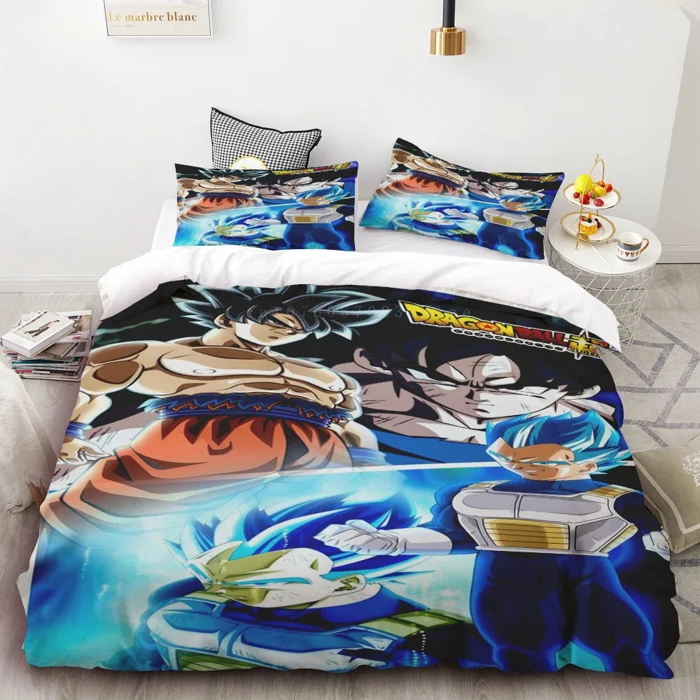 Комплект плик за завивка Goku Dragon Ball за тийнейджъри, спален комплект с калъф за юрган за деца и момчета, най-добри подаръци, декор за спалня Queen King