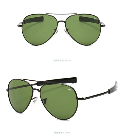 AO Aviation herre-retro-solbriller, moderigtige pilotbriller, American Optical solbriller til kvinder, unisex, metal, UV400 solbriller, Gafas AO57