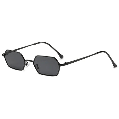 New Personalized Small Frame Polygon Sunglasses Retro Women Square Sun Glasses Fashion Men Street Photography Eyeglasses