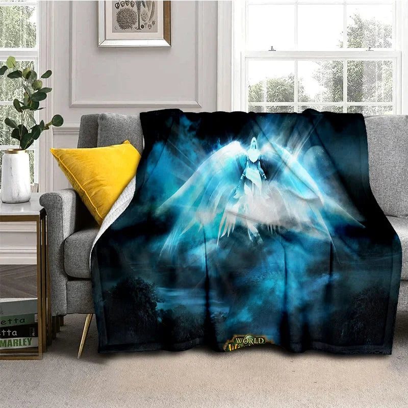 WOW, World of Warcraft  Demon Hunter, Lich King Game Flannel Blanket for Beds Bedroom Sofa Picnic,Throw Blanket Outdoor Leisure