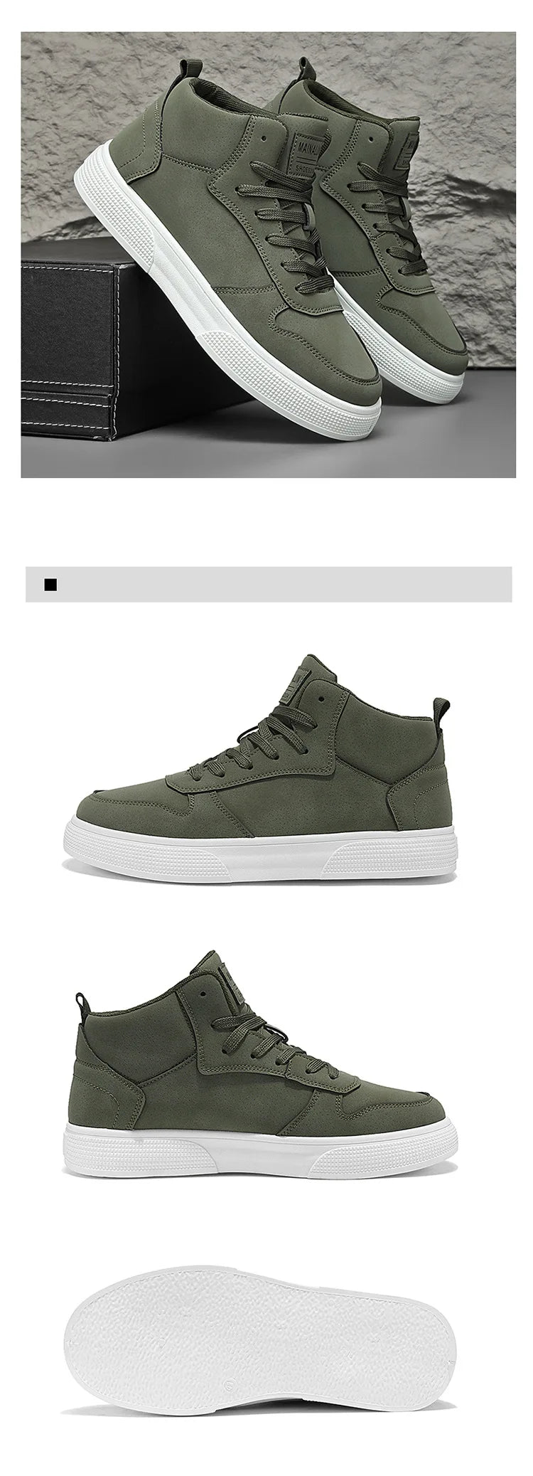 Men's Skateboarding Shoes 48 High Top Casual Sneakers Breathable Street Shoes Flats Shoes Lace Up Walking Shoes Men's Shoes