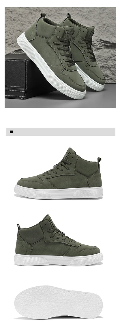 Men's Skateboarding Shoes 48 High Top Casual Sneakers Breathable Street Shoes Flats Shoes Lace Up Walking Shoes Men's Shoes