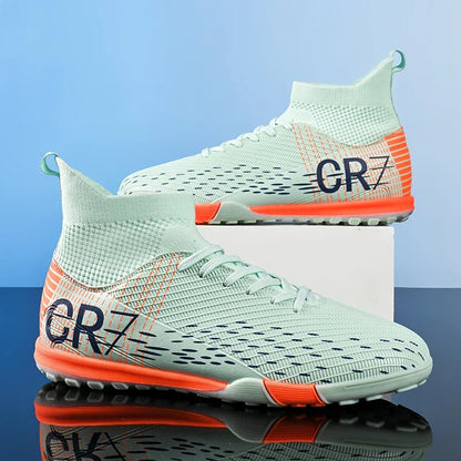 Nouvelles chaussures de football pour hommes, crampons pour terrain en herbe, baskets, chaussures de football de haute qualité, antidérapantes, montantes, pour futsal, matchs en salle, best-seller FG/TF