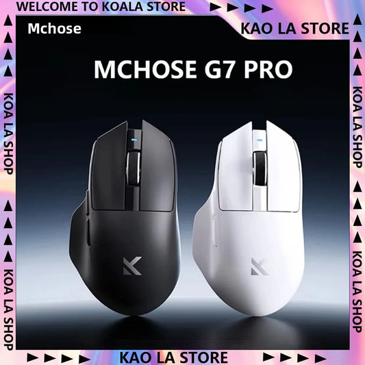 NY G7 PRO gamingmus med trippelläge, trådlös Bluetooth, ergonomisk lättviktsmus, anpassad för PC, kontor och gaming, tillbehör för spelare