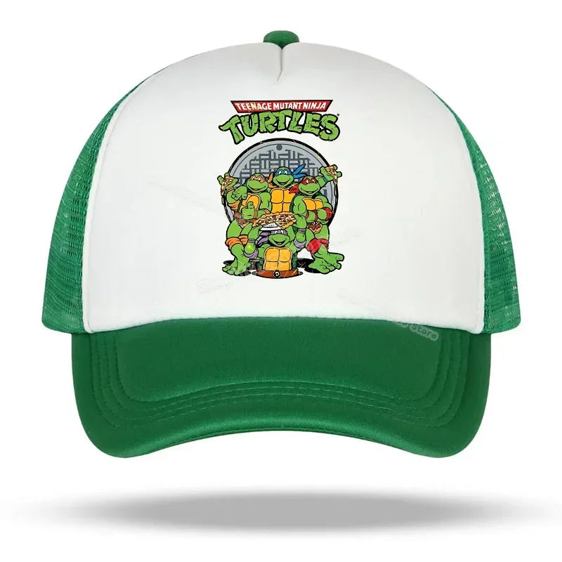 Teenage Mutant Ninja Turtles baseballkasket med broderet tegneserie- og anime-print, Duck Tongue-kasket, Nethats, solskærm, hovedbeklædning, gaver
