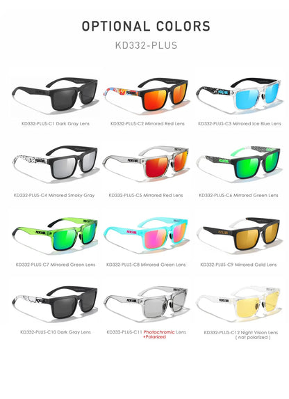 KDEAM Large Size Square Men's Sunglasses Polarized Photochromic Oversized Sun Glasses Fashion Women Shades Upgraded Edition