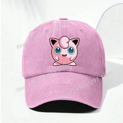 Pokémon-baseballkasketter, Pikachu, kawaii, anime-figurer, solhatte, sommer, udendørs, forældre og børn, solhat, trendy kasket med andetunge, gave