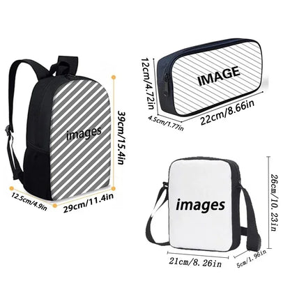 Beliebter FortniteS Schulrucksack für Kinder mit Umhängetasche und Federtaschen – Schultaschen für Jungen und Mädchen, ideales Geschenk