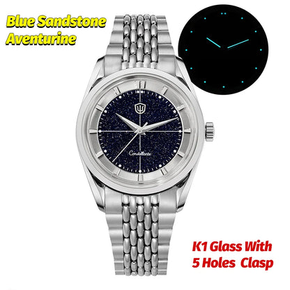 Watchdives WD1954 Classic Black Quartz Watch 36Mm Sandstone Dial VH31 Watch Luminous Waterproof Brushing 316L Steel Luxury Watch