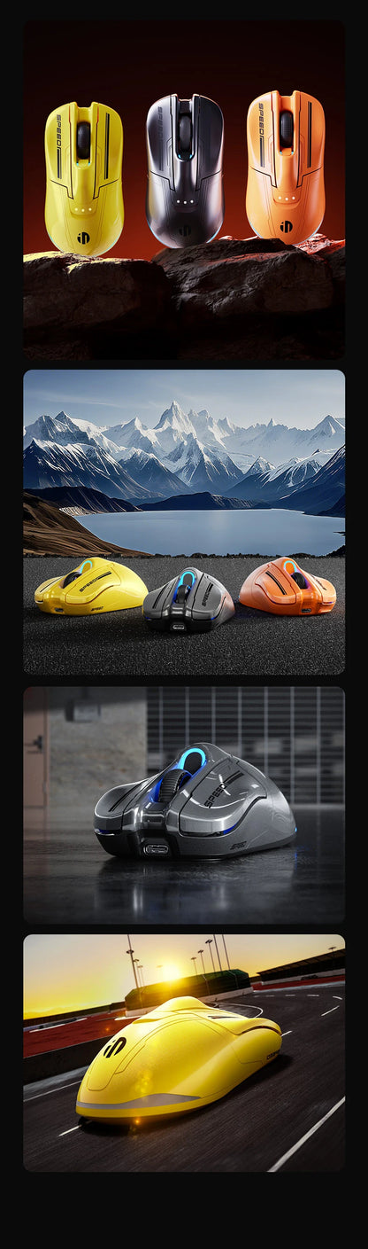 INPHIC Super Racing Car Series kabellose Bluetooth-Gaming-Maus 500mA mit Akkustandsanzeige und anpassbaren Lichteffekten