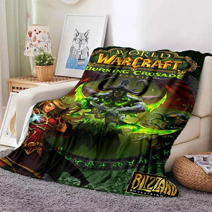 WOW, World of Warcraft  Demon Hunter, Lich King Game Flannel Blanket for Beds Bedroom Sofa Picnic,Throw Blanket Outdoor Leisure