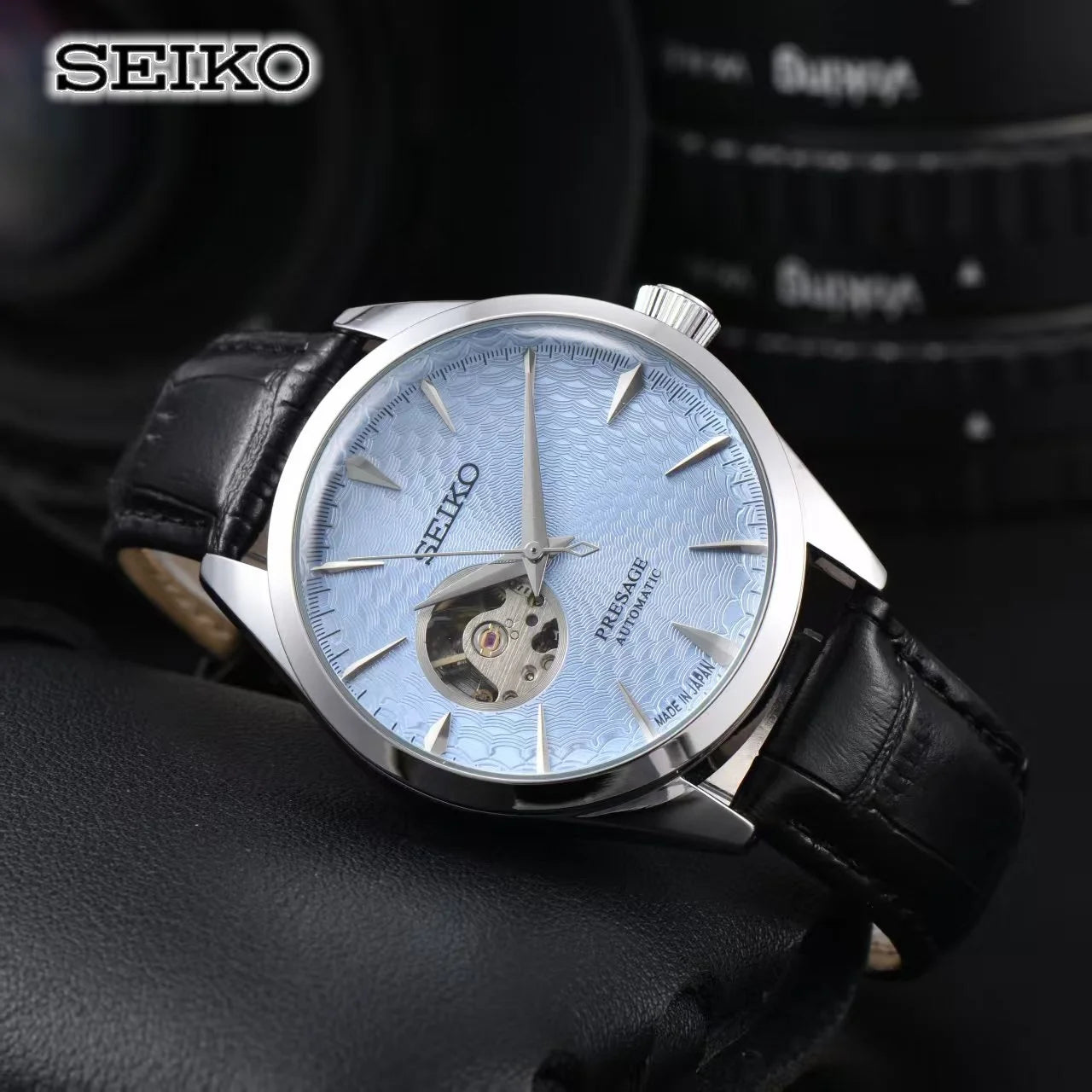 Seiko Fashion Business Machinery Watch Simple Casual Men's and Women's Couple Watch High Quality Leather Strap Waterproof Watch