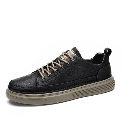 Sneakers classiche da uomo con plateau, scarpe casual slip-on da uomo, sneakers in pelle, nuove scarpe basse comode, mocassini da uomo per la primavera