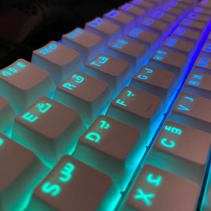 104 teclas retroiluminadas coreanas, francesas, rusas, españolas y alemanas para teclado mecánico con interruptores MX, perfil OEM, teclas ABS DIY