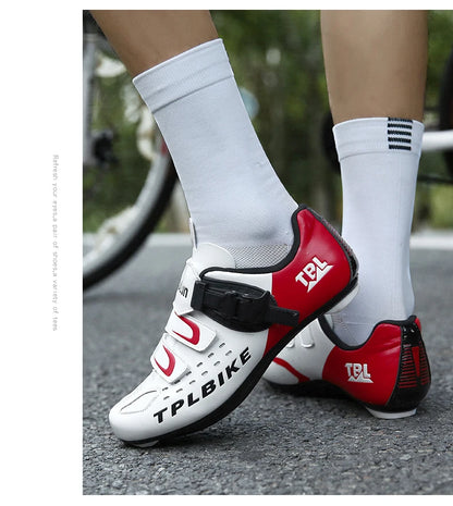 New Men’s and Women’s Bicycle Shoes Outdoor Cycling Shoes with Three Functional Soles Professional Training Shoes
