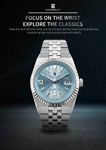 Custom Pilot Watch NH35 Automatic Mechanical Men's Watch Sapphire Crystal Luminous 100M Water Resistant Cushion Case Dive Watch