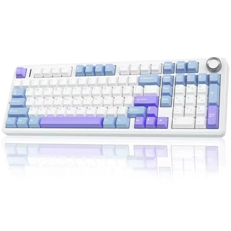 AULA F99 PRO Wireless Gaming Mechanical Keyboard 99 Keys Hot Swappable Gasket Structure 96% 8000mAh Battery Keyboard with Knob