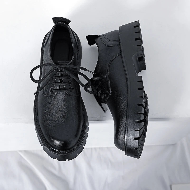 White Lace-up Oxford Shoe Men Fashion Men's Leather Sneakers Breathable Casual Loafers Shoes Mens Designer Men Comfortable Shoes