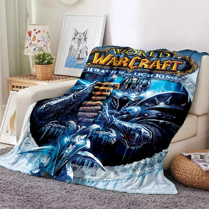 WOW, World of Warcraft  Demon Hunter, Lich King Game Flannel Blanket for Beds Bedroom Sofa Picnic,Throw Blanket Outdoor Leisure