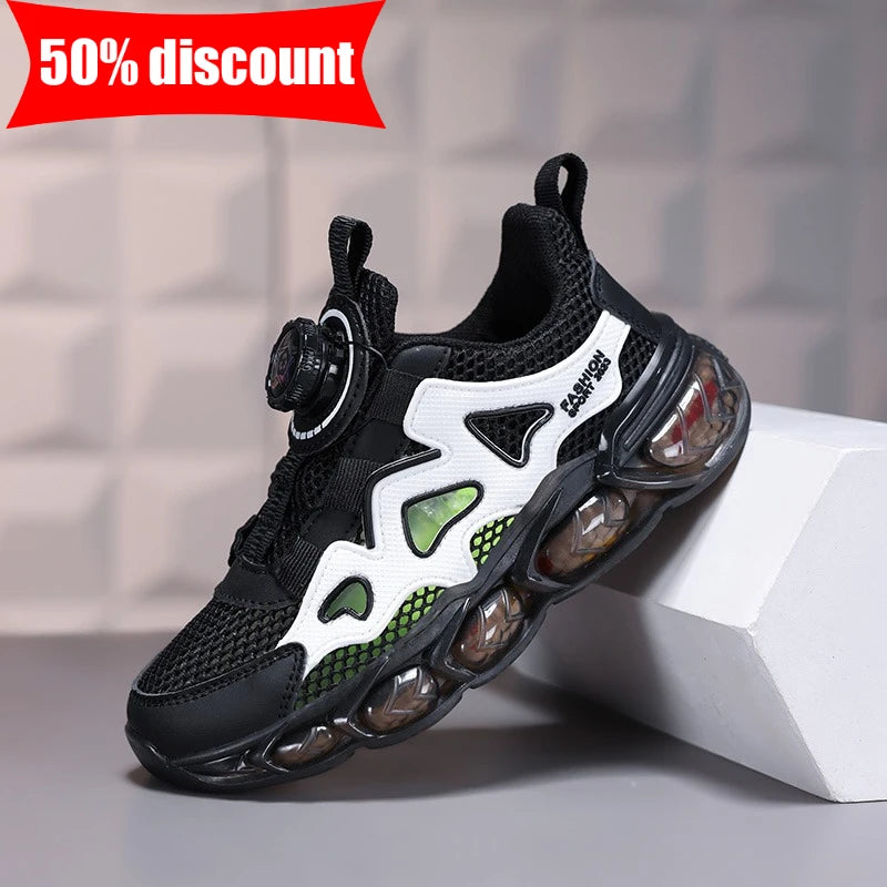 Children's Sports Shoes Ultra-Light Mesh Breathable School Training Running Shoes Soft Sole Anti-Slip Casual Walking Shoes for Kids