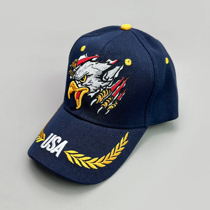 Hvedeaks Ørn Broderi Baseballkasketter Nye Herre Dame Mode Åndbar Solskærm Snapback Hardtop-kasketter Alsidige Street-ins