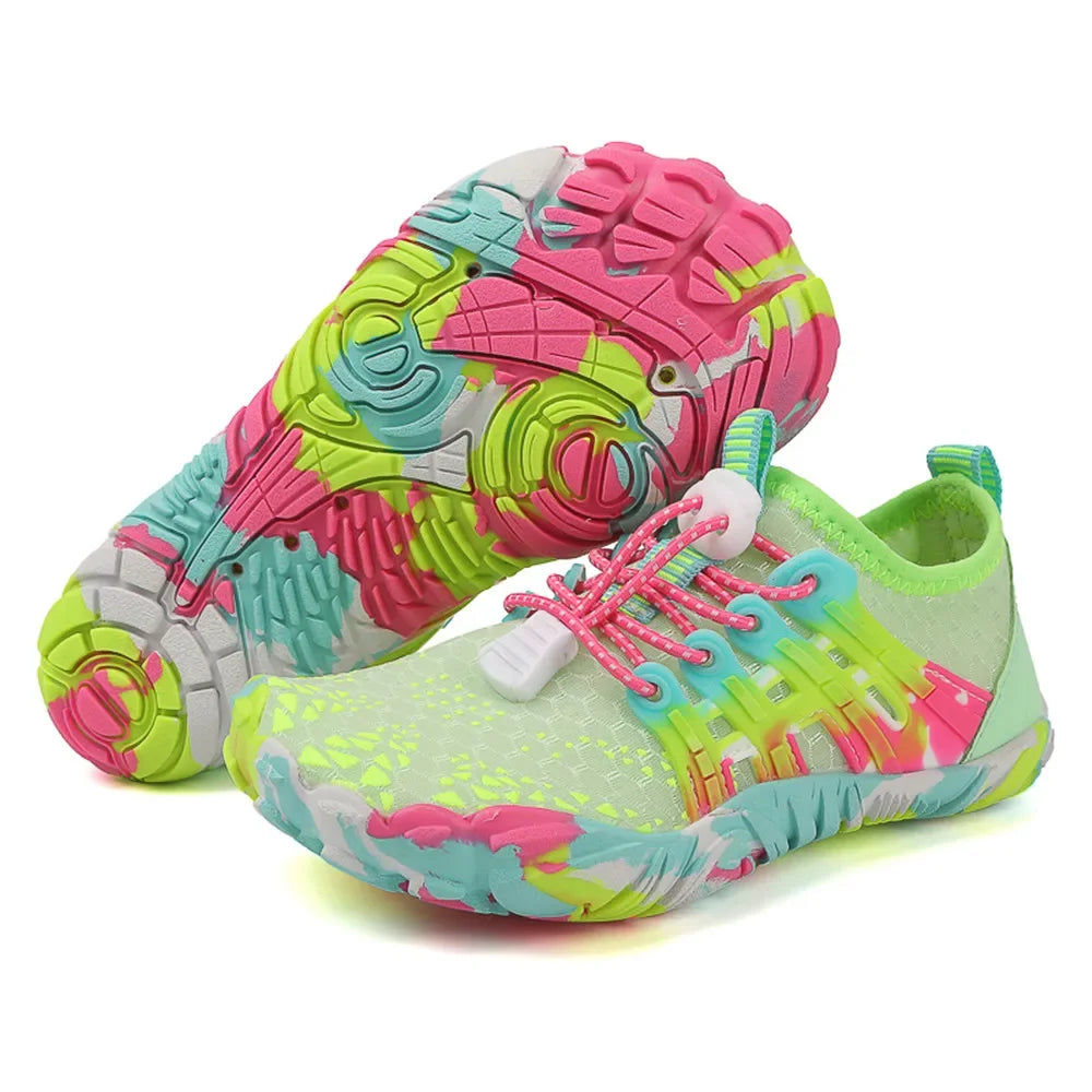 New 12 Colors Water Shoes Kids Summer Beach Five Fingers Barefoot Swimming Aqua Shoes Quick Dry Seaside River Children Sneakers