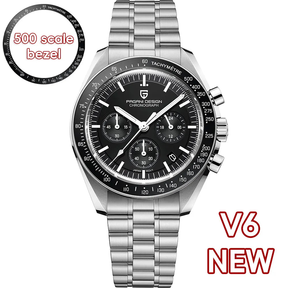 PAGANI DESIGN AK Project Mars Men's Watches Top Luxury Quartz Watch For Men AR Sapphire Speed Sport Chronograph Automatic Date