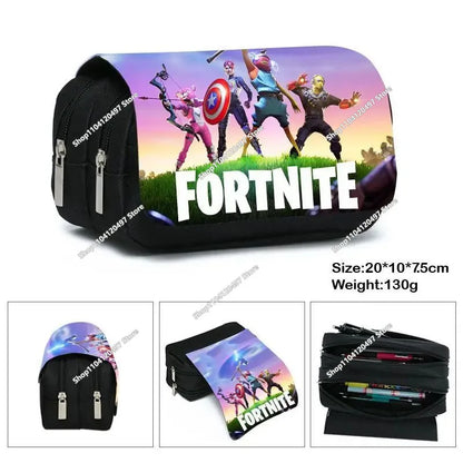 3-teiliges Set Fortnite-Gaming-Rucksack, Anime-Cartoon, große Kapazität, Schultaschen für Schüler, Federmäppchen, Kawaii-Lunchbag, Geburtstagsgeschenke