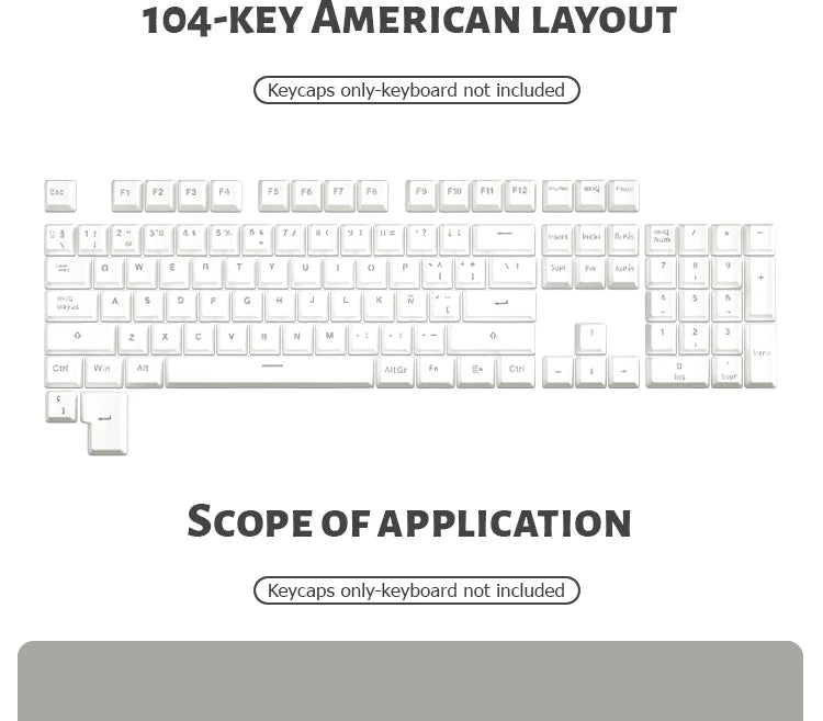 104 teclas retroiluminadas coreanas, francesas, rusas, españolas y alemanas para teclado mecánico con interruptores MX, perfil OEM, teclas ABS DIY