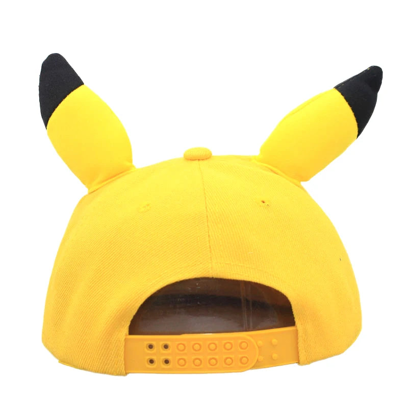 Pokémon-baseballkasket, Pikachu-hat, Pokémon-cosplay-hiphop-kasket til piger, drenge, børn, anime-figurer, legetøj, gave, tegneseriehat