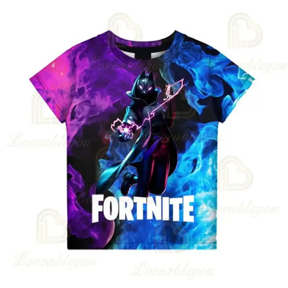 Camiseta 3D Fortnite Victory Game para bebé, ropa infantil Harajuku, camiseta para niños, diseño adorable Battle Royale Hero, tops para niños y niñas