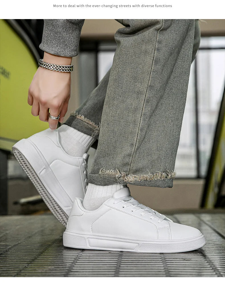 PU Leather Men Shoes Sneakers Trend Casual Shoes Leisure Male Sneakers Footwear Men Vulcanized Shoes Couple Shoes Women Shoes