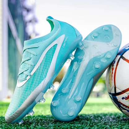 Botas de fútbol para hombre, tacos de exterior transpirables para adultos, antideslizantes, zapatillas deportivas de fútbol con tacos largos para entrenamiento y partido, cómodas para chicos