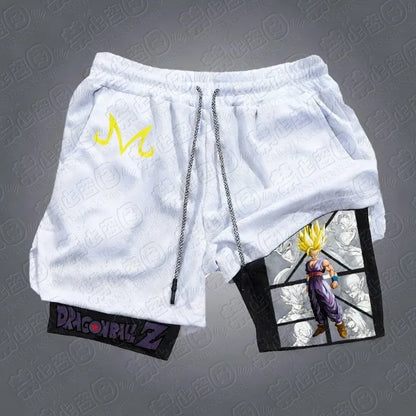 Dragon Ball Anime Printed Shorts Man Summer 2026 Sports Quick-drying Women's Breathable Casual Two-in-one Sports Running Pants
