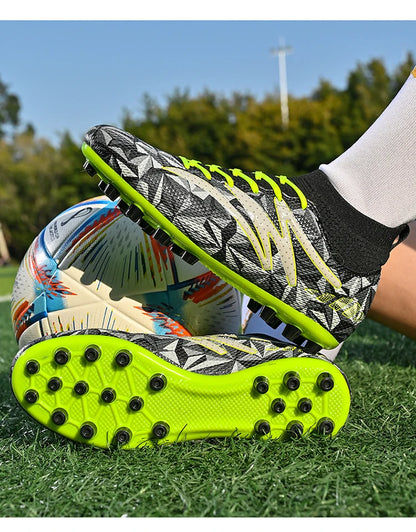 New Men's Football Boots Breathable Sport Training Soccer Shoes Cleats Sport Outdoor TF Futsal Match Turf Grass Drop Shipping