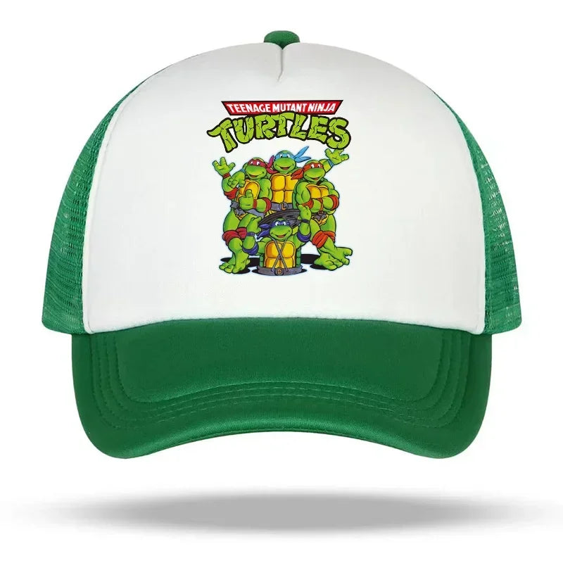 Teenage Mutant Ninja Turtles baseballkasket med broderet tegneserie- og anime-print, Duck Tongue-kasket, Nethats, solskærm, hovedbeklædning, gaver