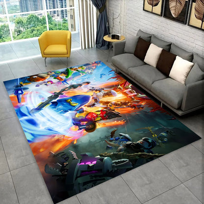 Tapete F-Fortnites Cartoon Game para sala de jogos, quarto, sala de estar, sofá e decoração de entrada de casa, tapete de área antiderrapante para o chão, oferta