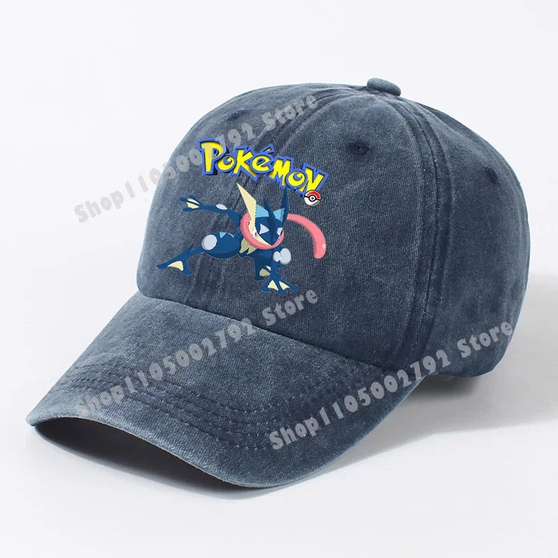 Pokémon-baseballkasketter, Pikachu, kawaii, anime-figurer, solhatte, sommer, udendørs, forældre og børn, solhat, trendy kasket med andetunge, gave