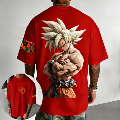 Dragon Ball Anime Pure Cotton T-shirt Summer New Goku Printed Men's and Women's Harajuku Hip Hop Casual Short Sleeve Top