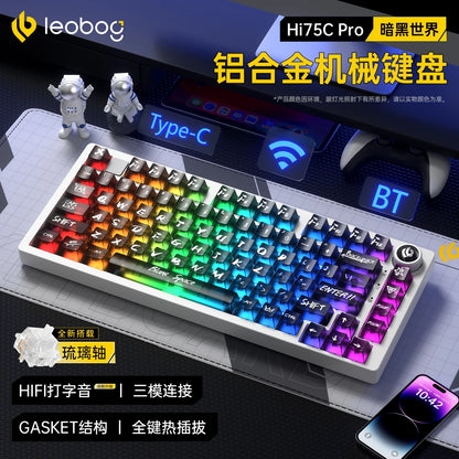 Leobog Hi75C Hi75 Hi75C Pro Aluminum Wireless Custom Mechanical Keyboard Kit Gaming Bluetooth 2.4G Wired Hotswap Gamer Keyboard