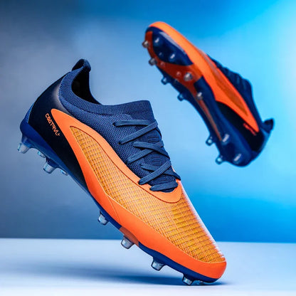 Botas de fútbol para hombre, tacos de exterior transpirables para adultos, antideslizantes, zapatillas deportivas de fútbol con tacos largos para entrenamiento y partido, cómodas para chicos