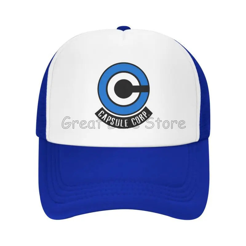 Capsule Corp Κασκέτα μπέιζμπολ με πλέγμα Unisex Καπέλο Trucker Hip-Hop Καπέλο Anime DBZ Dad Hat Ρυθμιζόμενο καπέλο αγώνων Καλοκαιρινά καπέλα Trucker Snapback