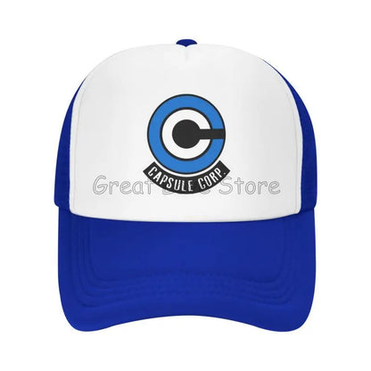 Capsule Corp Κασκέτα μπέιζμπολ με πλέγμα Unisex Καπέλο Trucker Hip-Hop Καπέλο Anime DBZ Dad Hat Ρυθμιζόμενο καπέλο αγώνων Καλοκαιρινά καπέλα Trucker Snapback