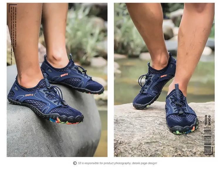 Men Wading Shoes Barefoot Beach Shoes Non-Slip And Wear-Resistant Swimming Upstream Shoes Women Outdoor Water Sports Shoes