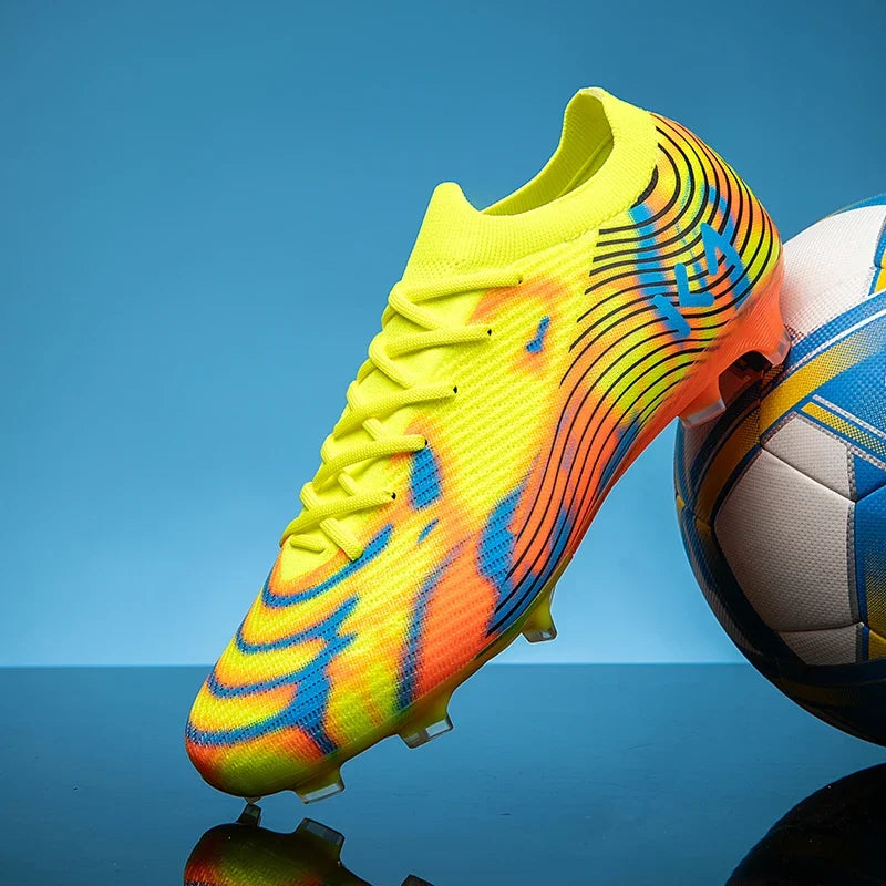 Nouvelles chaussures de football pour hommes, crampons, baskets de haute qualité, chaussures de football antidérapantes pour gazon, bottes de football pour garçons, chaussures de match d'extérieur très vendues, modèle m