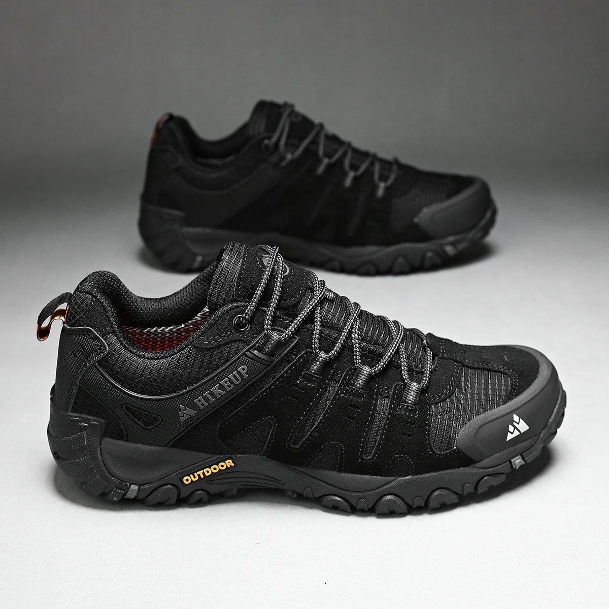 HIKEUP Herre-vandresko i ruskind, udendørssko, slidstærke herresko til trekking, vandring, jagt og taktiske sneakers