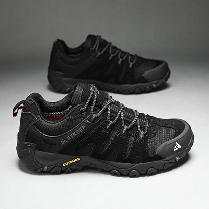 HIKEUP Herre-vandresko i ruskind, udendørssko, slidstærke herresko til trekking, vandring, jagt og taktiske sneakers